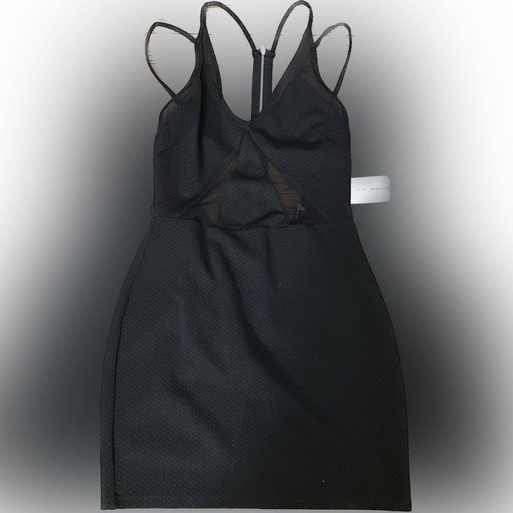 NEW Lush Black dress Large mesh strappy backless zipper
NWT